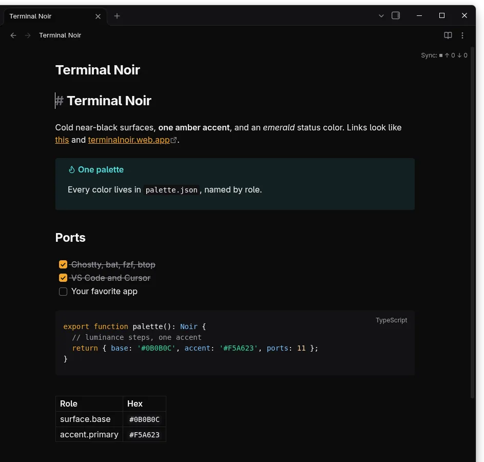 Terminal Noir for Obsidian